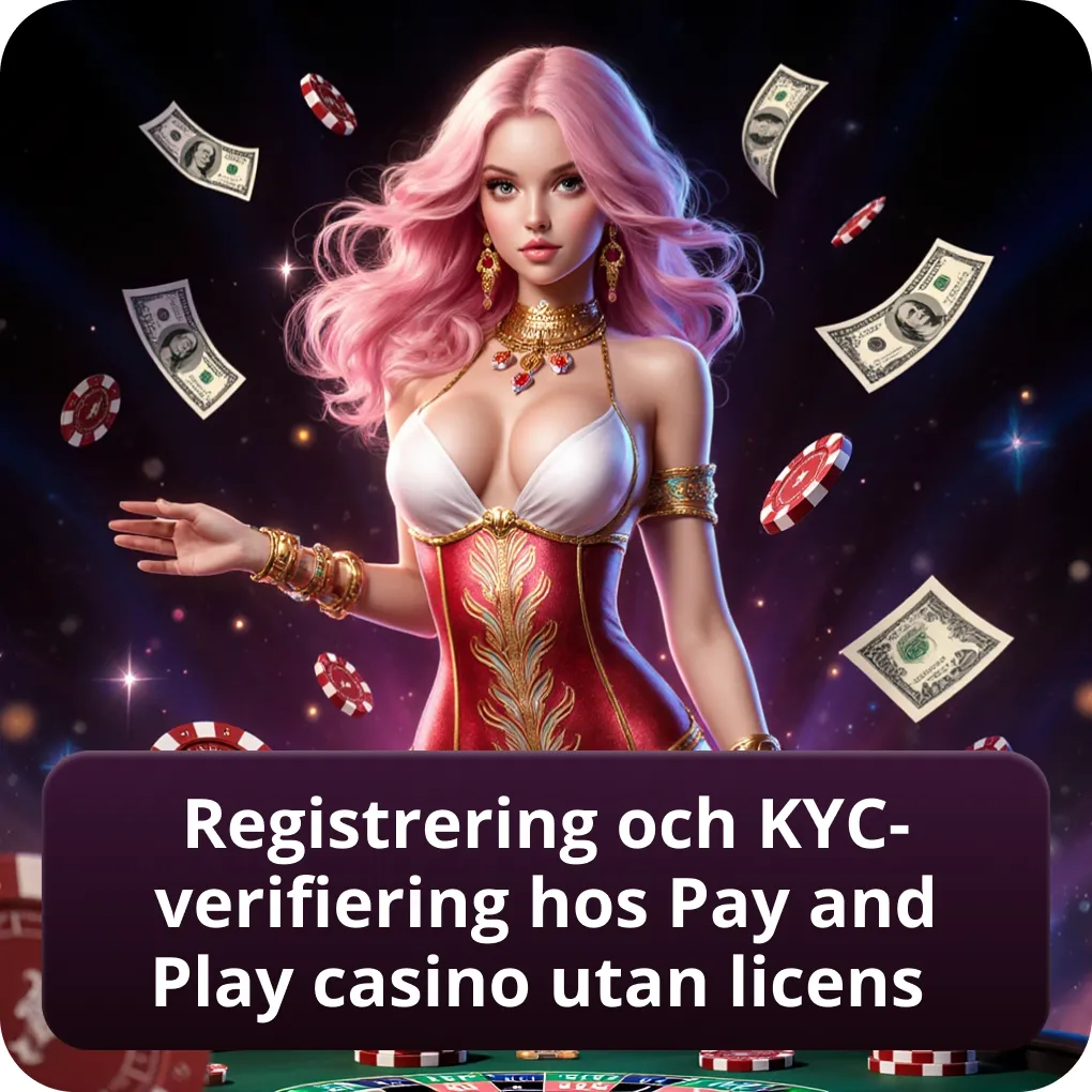 Registrering och KYC-verifiering hos pay and play casino utan licen